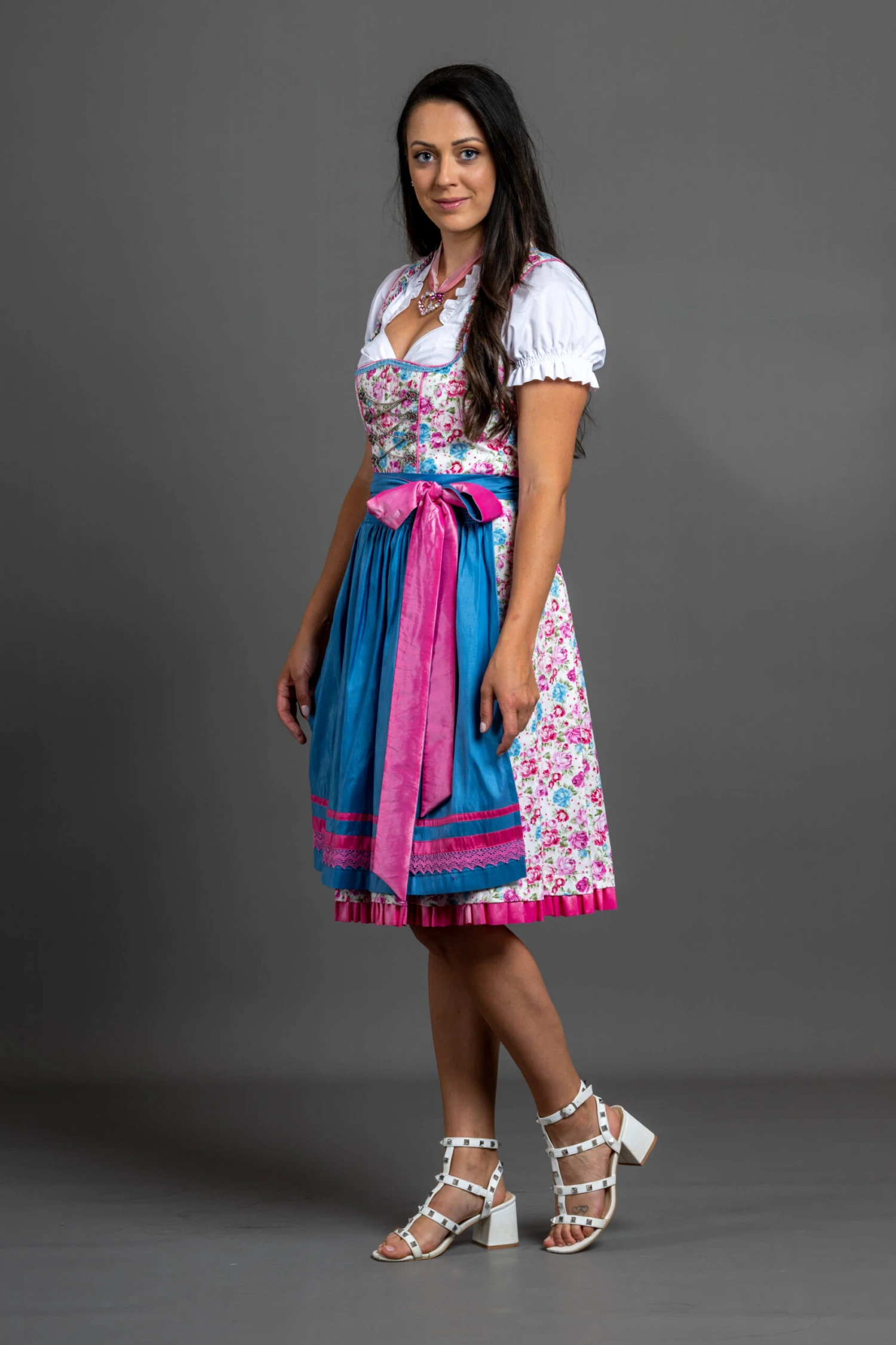 Dirndl " Bianca " In Türkis – Bild 2
