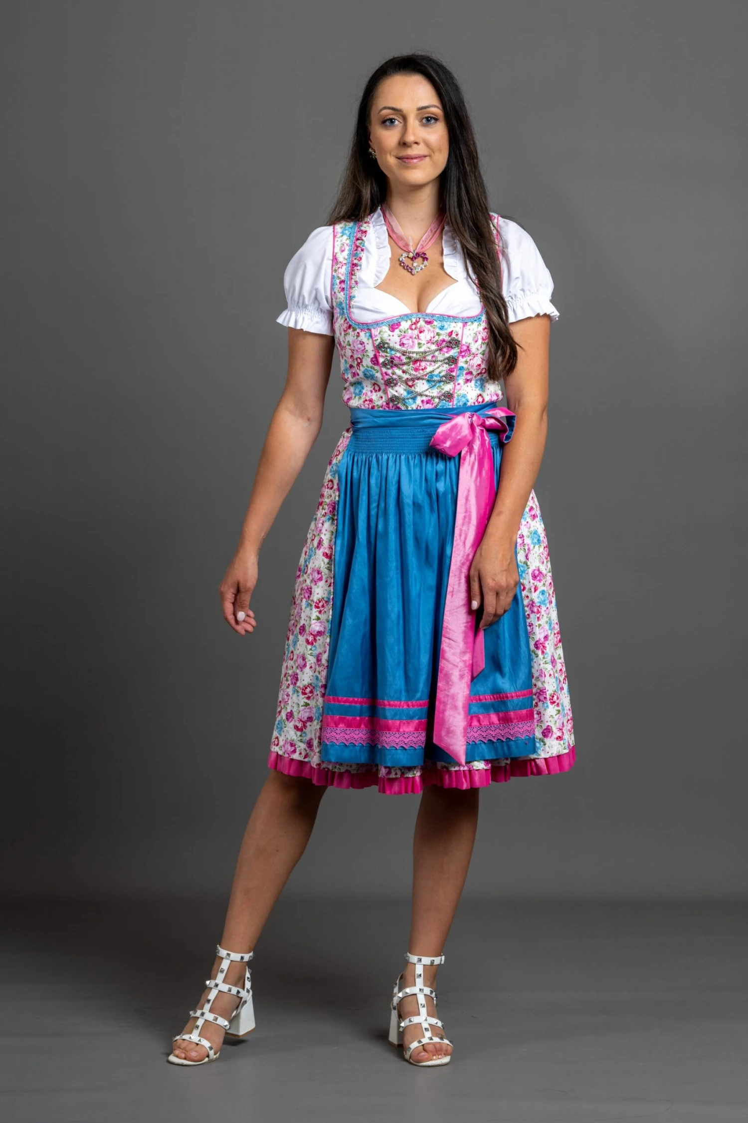Dirndl " Bianca " In Türkis – Bild 3