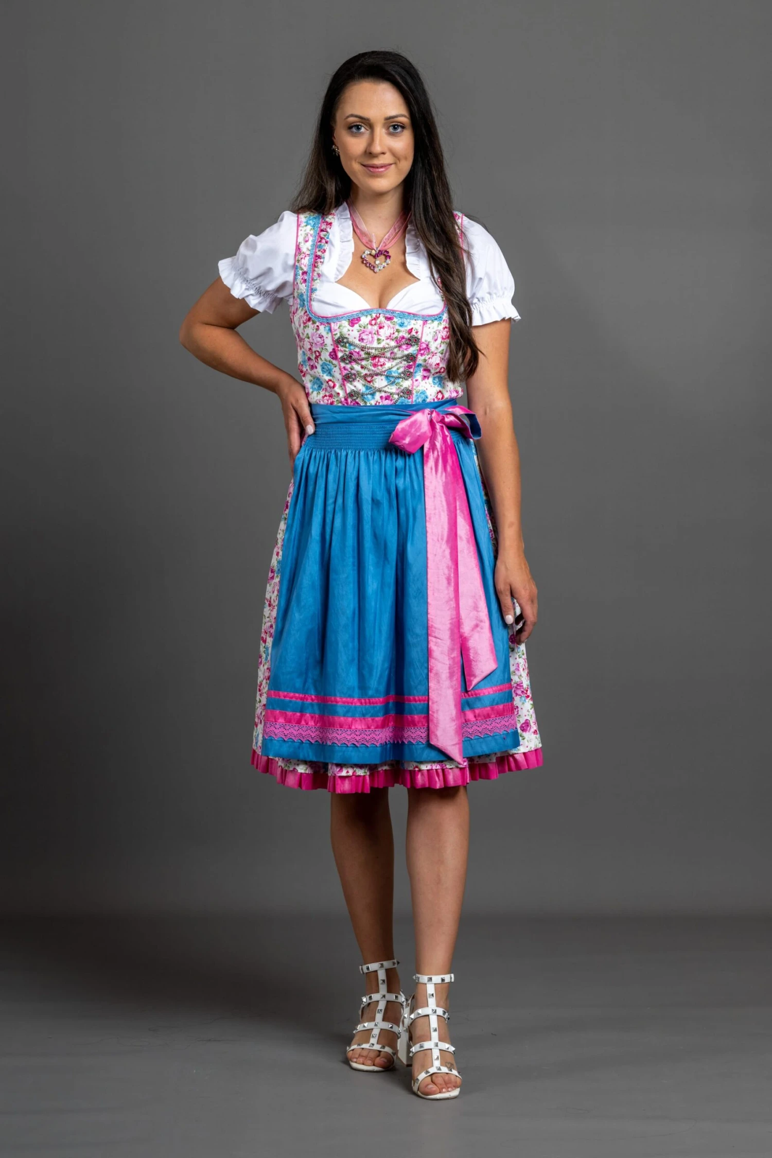 Dirndl " Bianca " In Türkis – Bild 4