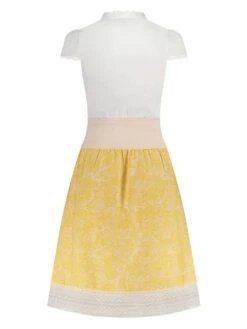 Trachtenkleid "Ella" In Gelb/ Weiß