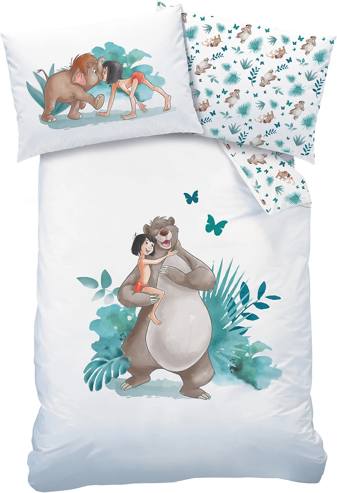 Wende-Kinderbettwäsche Das Dschungelbuch, 100 X 135 Cm