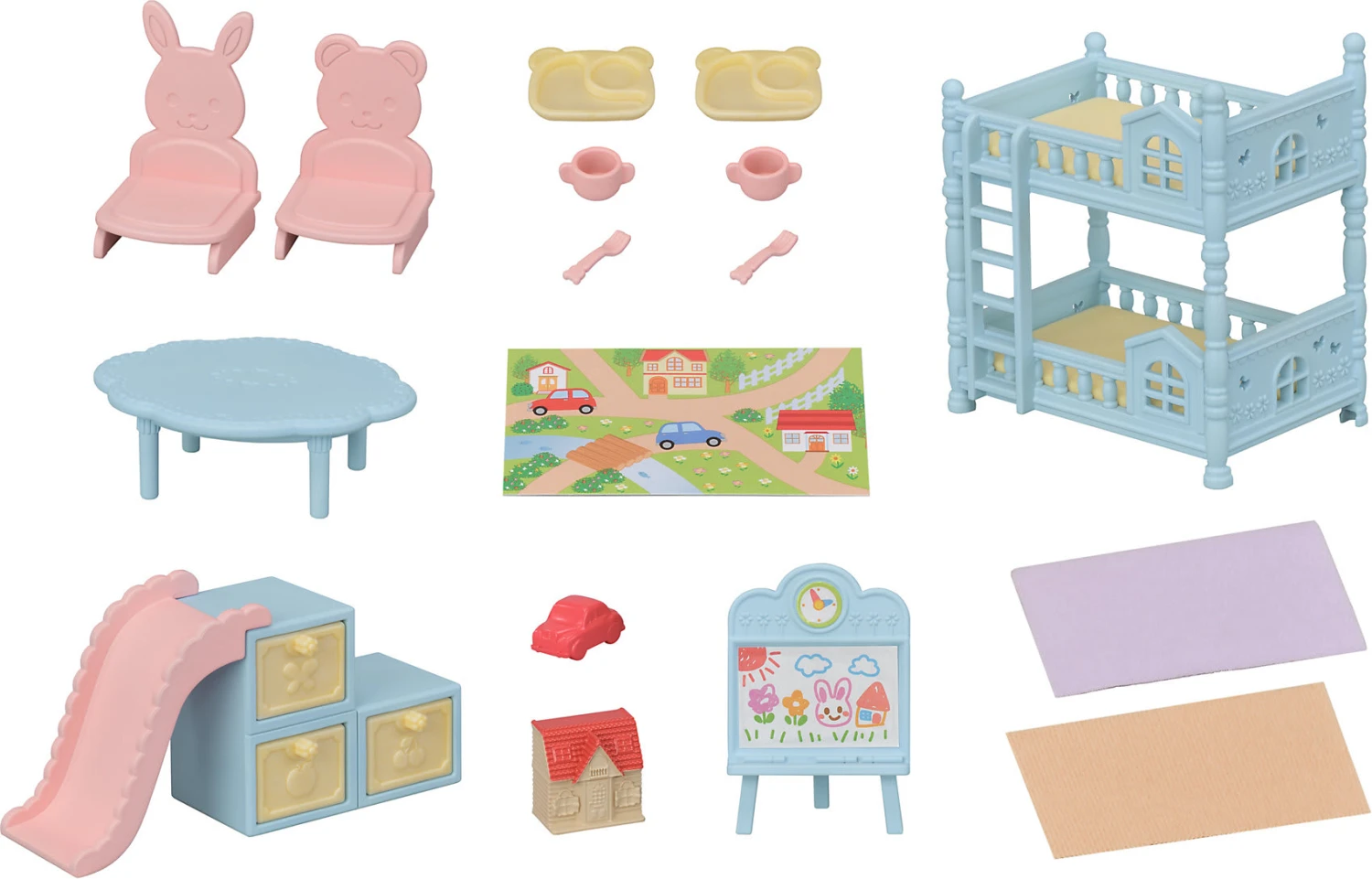 Epoch Sylvanian Families Himmelblaues Dreistöckiges Haus Geschenk Set, Limitiert – Bild 2