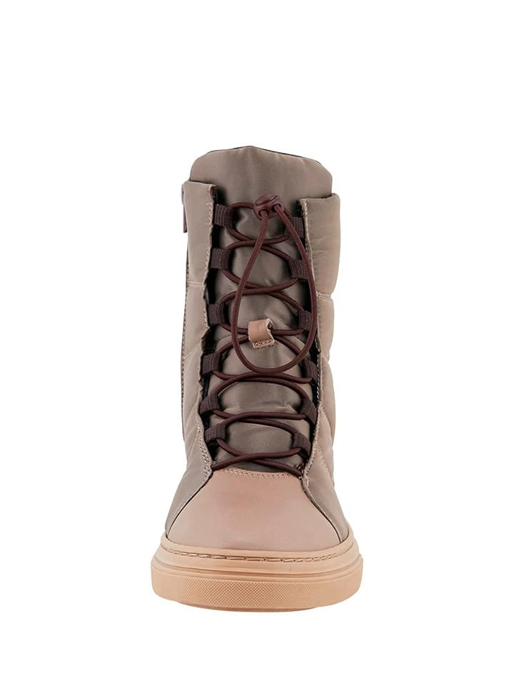 Heine Leder-Boots In Khaki – Bild 2