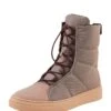 Heine Leder-Boots In Khaki