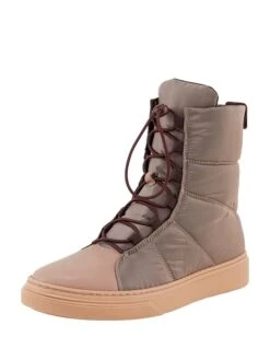 Heine Leder-Boots In Khaki