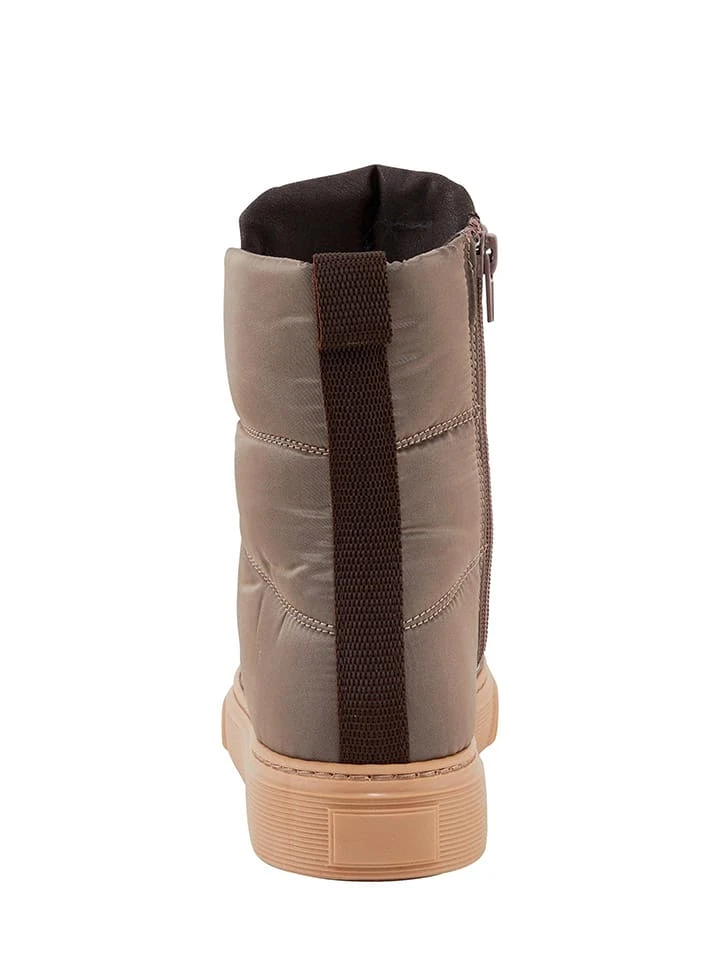 Heine Leder-Boots In Khaki – Bild 4