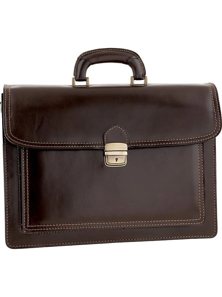 Leder-Businesstasche "Roma" In Braun - (B)41 X (H)31 X (T)18 Cm