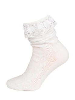 Socke CS530 Mit Spitze Weiss