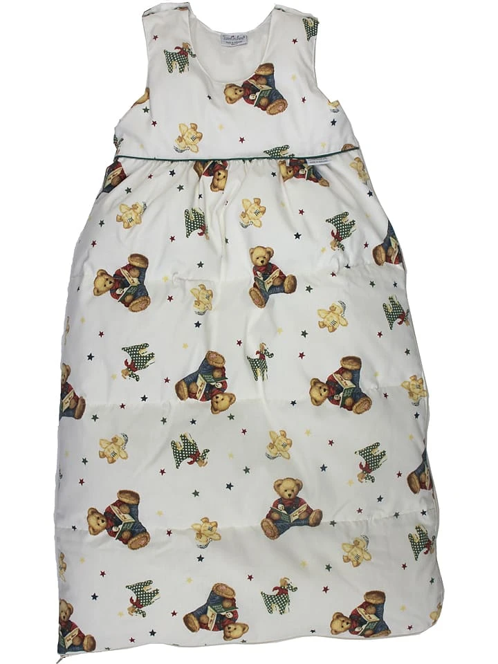 Daunenschlafsack "Bücherbär" In Creme/ Braun