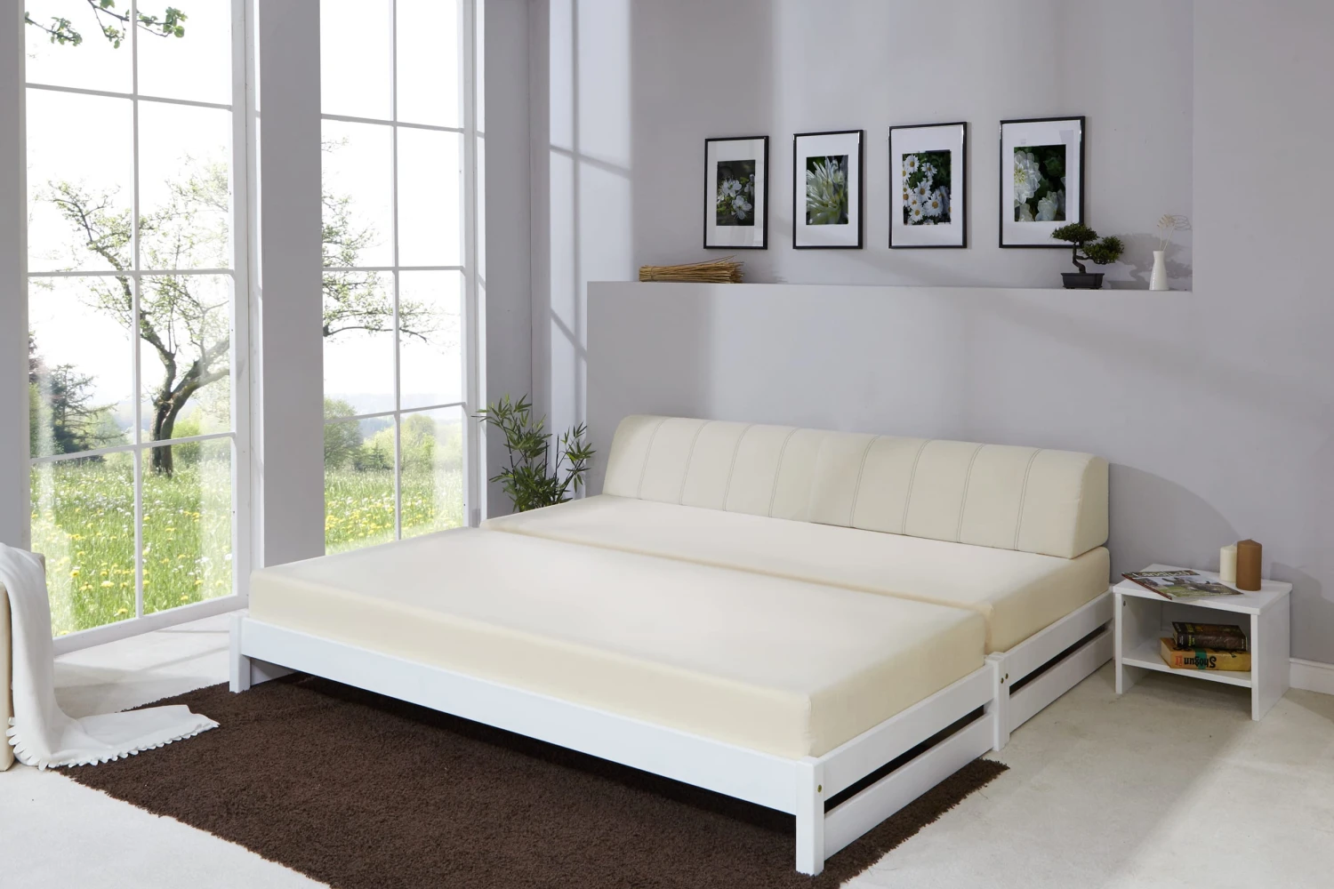 Stapelliege Stapelbett Gästebett In Weiß – Bild 5