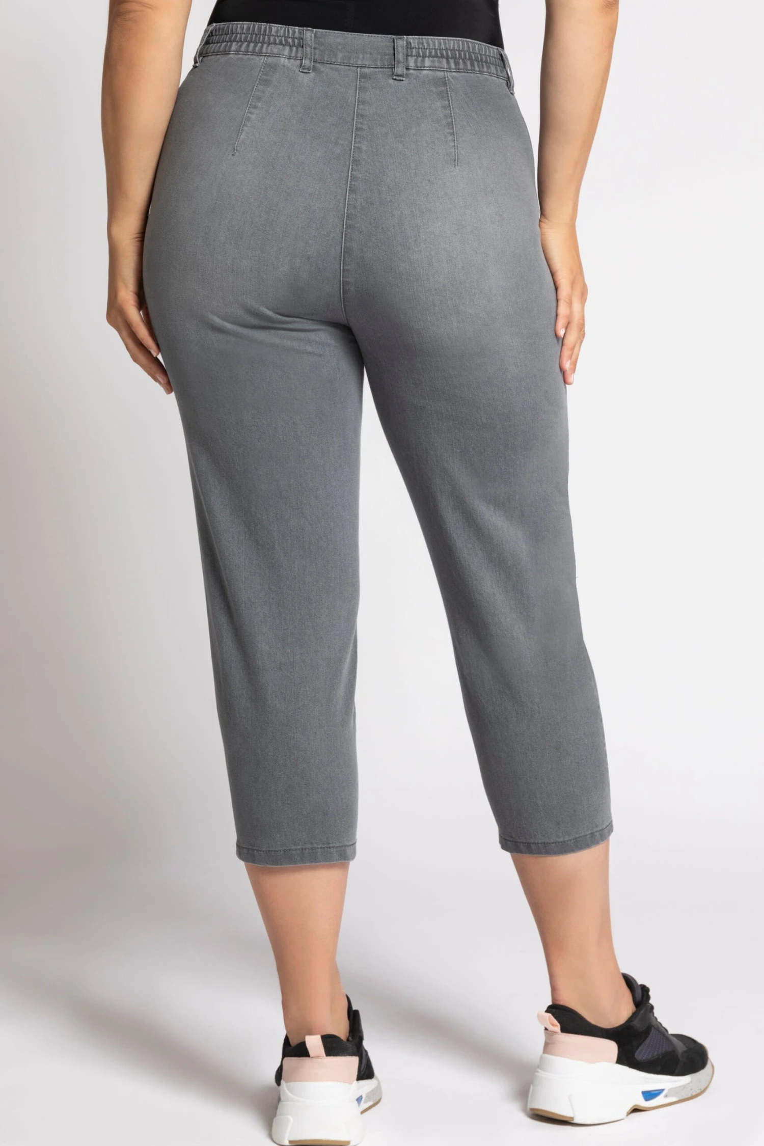 Ulla Popken Stretchjeans 7/8 In Grau – Bild 2