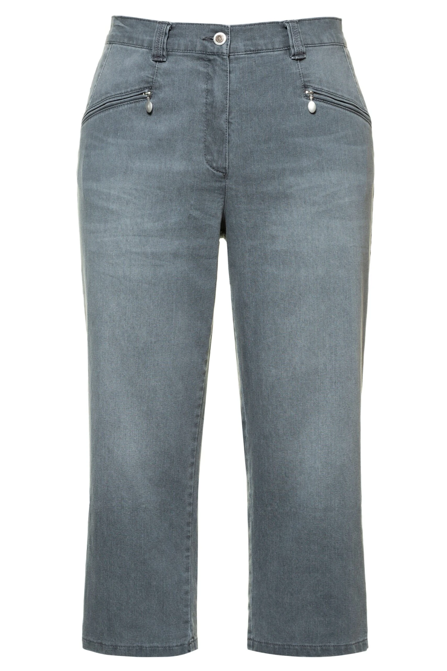 Ulla Popken Stretchjeans 7/8 In Grau – Bild 4